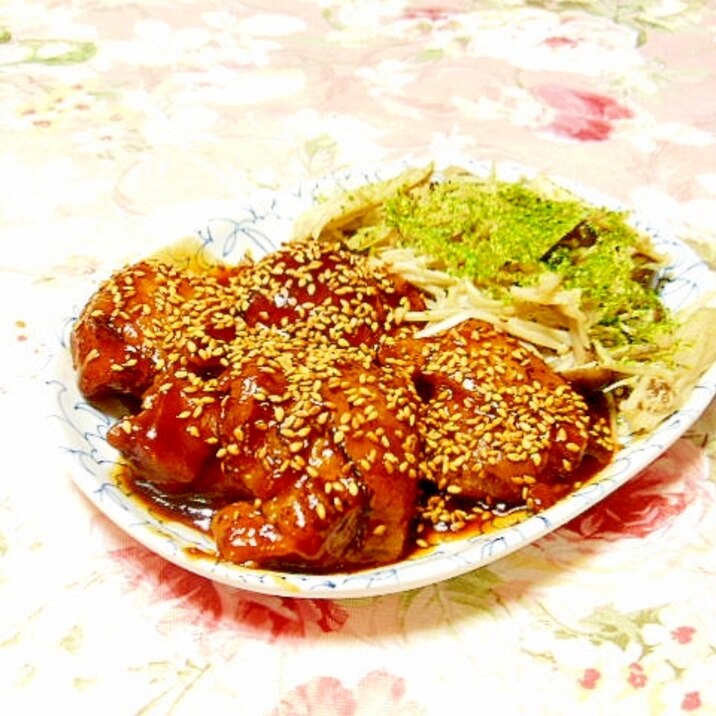 ❤鶏照り焼き＆２種のキノコソテー添え❤